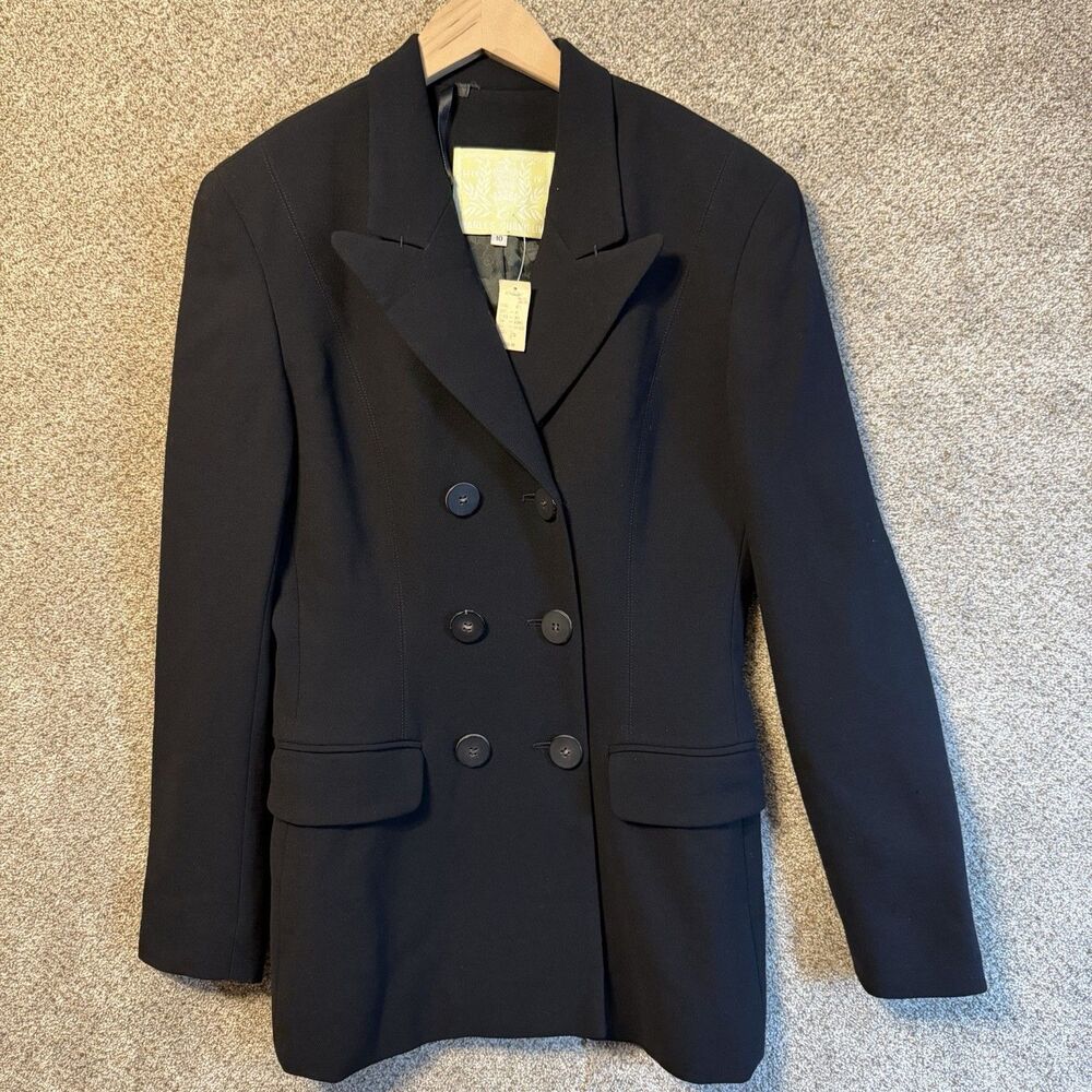 Charles Chang-Lima Black Blazer Jacket Sz 10 Flawed Small Hole & Worn AS IS